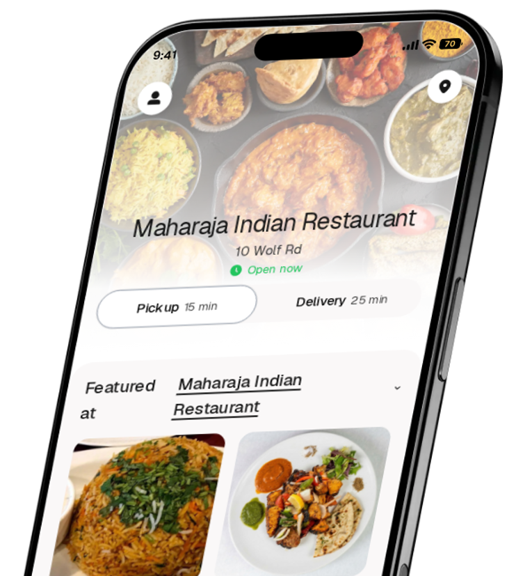 Maharaja Indian Restaurant app preview